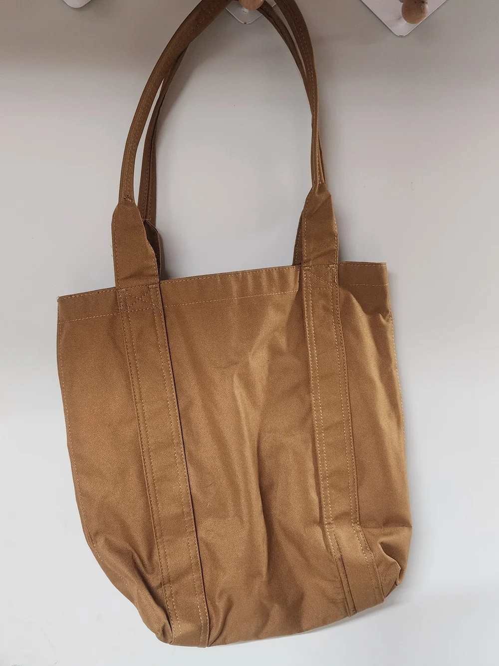 Carhartt Tan Canvas Messenger Tote with Front Patch Pocket